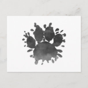 Hondenpootafdruk Aquarel Hondenpoot Briefkaart