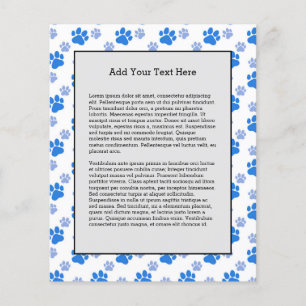 Hondenpootafdruk Eenvoudige Dierenliefhebber Mooie Flyer