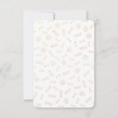 Hondenpootafdruk en aangepaste tekst bedankkaart (Achterkant)