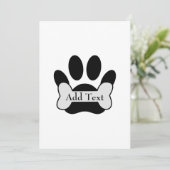 Hondenpootafdruk en botmagneet kaart (Staand voorkant)