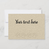 Hondenpootafdruk Faux reliëfpapier Kaart (Achterkant)