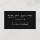 Hondenpootafdruk geborsteld visitekaartje (Achterkant)