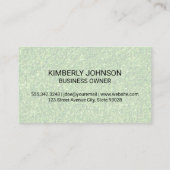 Hondenpootafdruk | Groen gras Achtergrond Visitekaartje (Achterkant)