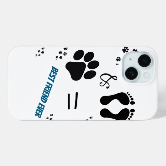 Hondenpootafdruk - Huisdier & Menselijke print Case-Mate iPhone Case (Achterkant (horizontaal))