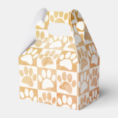 Hondenpootafdruk in vierkanten  Patroon Aangepast Bedankdoosjes (Achterkant)