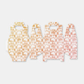 Hondenpootafdruk in vierkanten  Patroon Aangepast Bedankdoosjes (Uitgevouwen)