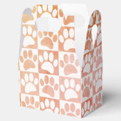 Hondenpootafdruk in vierkanten  Patroon Aangepast Bedankdoosjes (Geopend)