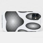 Hondenpootafdruk in zwart-wit verlopen Case-Mate iPhone case (Achterkant (horizontaal))