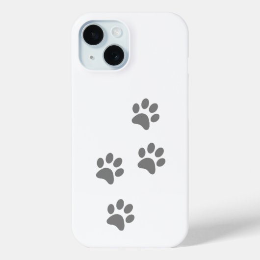 Hondenpootafdruk iPhone Hoesje – Mooie Dierenprint (Achterkant)
