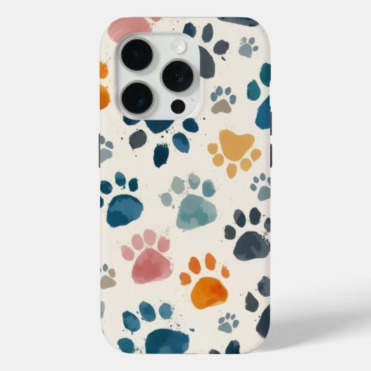 Hondenpootafdruk Kunst – Trouw Spoor Case-Mate iPhone Case (Achterkant)