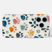 Hondenpootafdruk Kunst – Trouw Spoor Case-Mate iPhone Case (Achterkant (horizontaal))