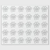 Hondenpootafdruk overzicht cadeaupapier (Vlak)