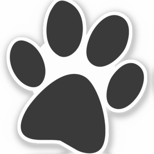 Hondenpootafdruk Sticker (Voorkant)