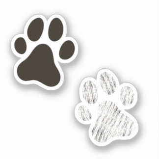 Hondenpootafdruk Stickerpakket Sticker