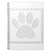 Hondenpootafdruk Uitgesneden Notitieboek (Voorkant)