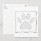 Hondenpootafdruk Uitknippen Briefkaart (Voorkant / Achterkant)