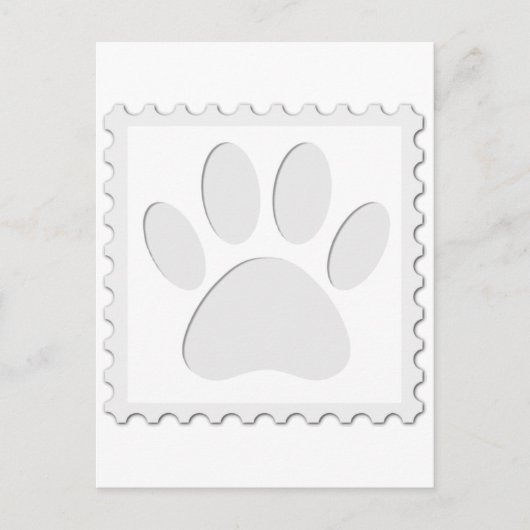 Hondenpootafdruk Uitknippen Briefkaart (Voorkant)