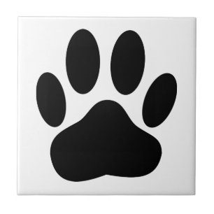 Hondenpootafdruk Vierkant Honden Tegeltje