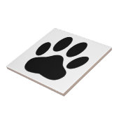 Hondenpootafdruk Vierkant Honden Tegeltje (Zijkant)