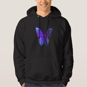 Hondenpootafdruk Vlindermopje Mama Papa Teckel Die Hoodie