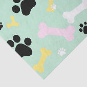 Hondenpootafdrukken Botten Patroon Tissuepapier (Detail)