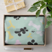 Hondenpootafdrukken Botten Patroon Tissuepapier (Geschenk)