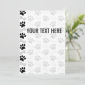 Hondenpootafdrukken en Botten patroonaankondiging Aankondiging (Staand voorkant)