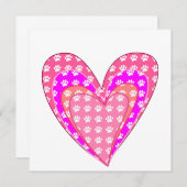 Hondenpootafdrukken en roze harten (Voorkant / Achterkant)