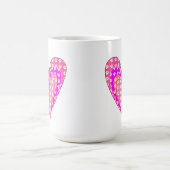 Hondenpootafdrukken en roze harten koffiemok (Center)