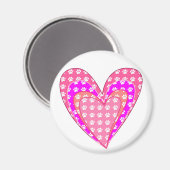 Hondenpootafdrukken en roze harten magneet (Voorkant / Achterkant)