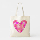 Hondenpootafdrukken en roze harten tote bag (Achterkant)