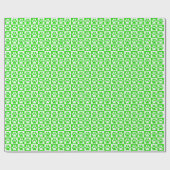 Hondenpootafdrukken groen en wit cadeaupapier (Vlak)