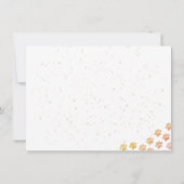 Hondenpootafdrukken met aangepaste monogram notitiekaartje (Achterkant)