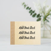 Hondenpootafdrukken met faux reliëfpapiertextuur briefkaart (Staand voorkant)