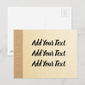 Hondenpootafdrukken met faux reliëfpapiertextuur briefkaart (Voorkant / Achterkant)