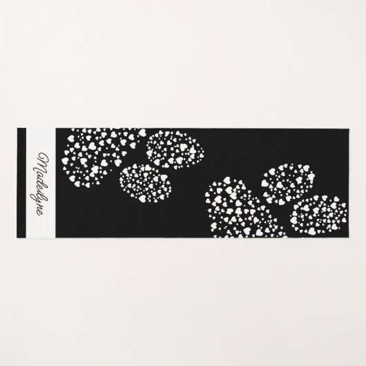 Hondenpootafdrukken met hartjes Gepersonaliseerd Z Yogamat (Voorkant (horizontaal))