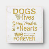 Hondenpootafdrukken op onze harten Herdenkingsmonu Fotoplaat (Voorkant)