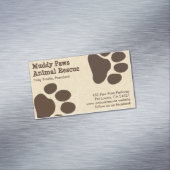 Hondenpootafdrukken - Pet Services Magnetisch Visitekaartje (Voorbeeld)
