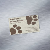 Hondenpootafdrukken - Pet Services Visitekaartje Magneet (Voorbeeld)