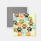 Hondenpootafdrukpatroon Magneet (Voorkant / Achterkant)