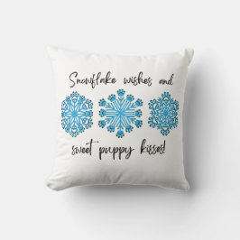 Hondenpootje Sneeuwvlok Puppy Kisses Kussen