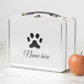 Hondenpootje zwart huisdier naam tekst dierenpootj (In situ)