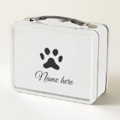 Hondenpootje zwart huisdier naam tekst dierenpootj (Achterkant)