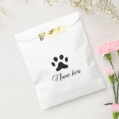 Hondenpootje zwart huisdier naam tekst dierenpootj bedankzakje (Gezegeld)