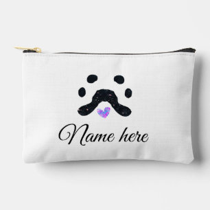 Hondenpootje zwart huisdier naam tekst dierenpootj etui