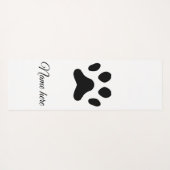 Hondenpootje zwart huisdier naam tekst dierenpootj yogamat (Achterkant (horizontaal))