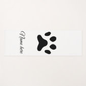 Hondenpootje zwart huisdier naam tekst dierenpootj yogamat (Voorkant (horizontaal))