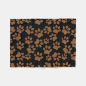 hondenpootjes zwart fleece deken (Voorkant (Horizontaal))