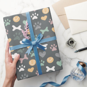 Hondenpootpatroon  cadeaupapier