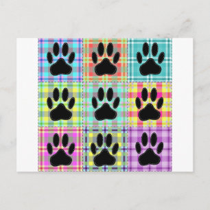 Hondenpootpatroon Quilt Briefkaart